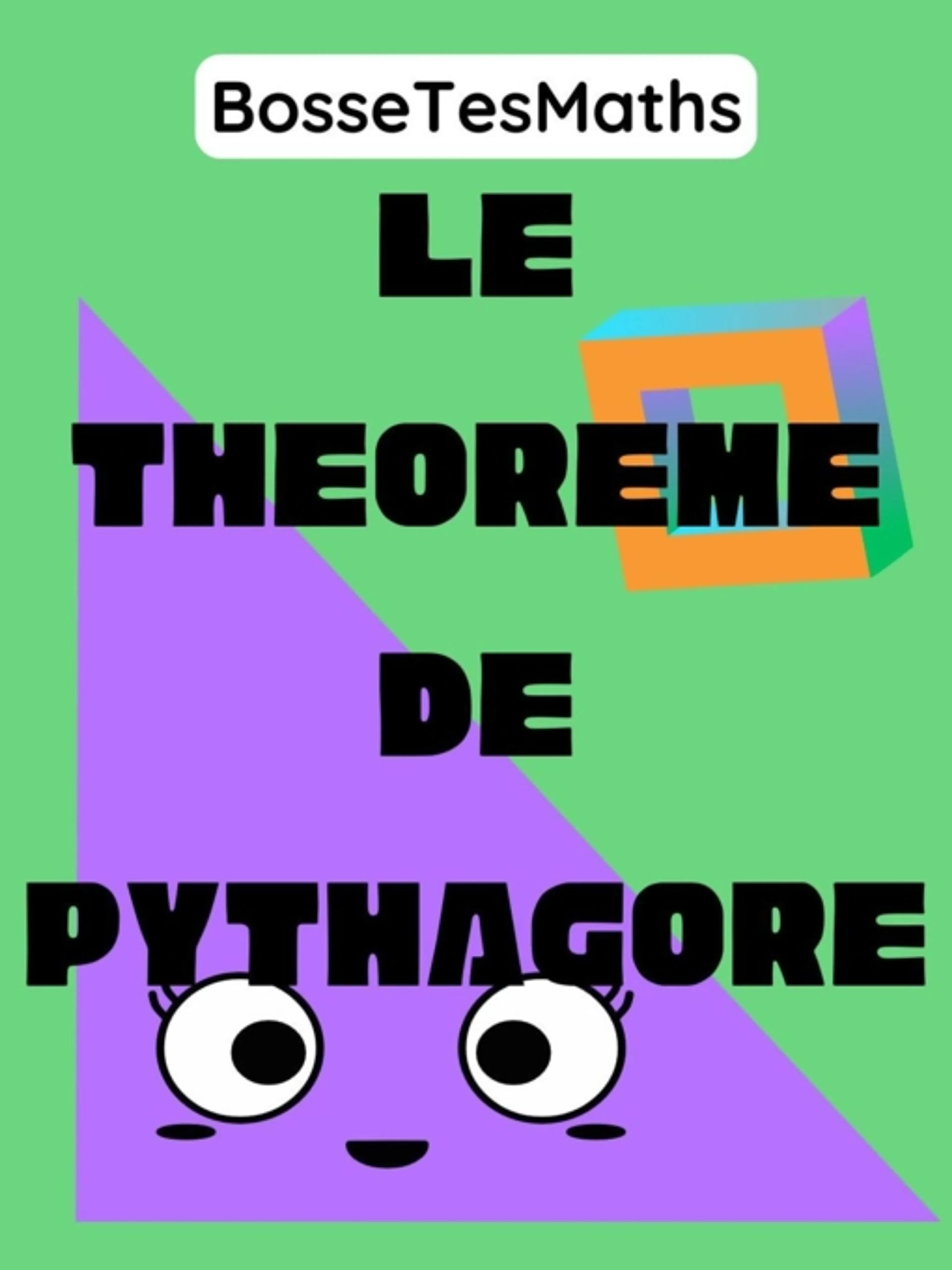 Image de présentation pour l'offre LE THÉORÈME DE PYTHAGORE : révise ce théorème incontournable pour maitriser la géométrie au brevet ! par BosseTesMaths