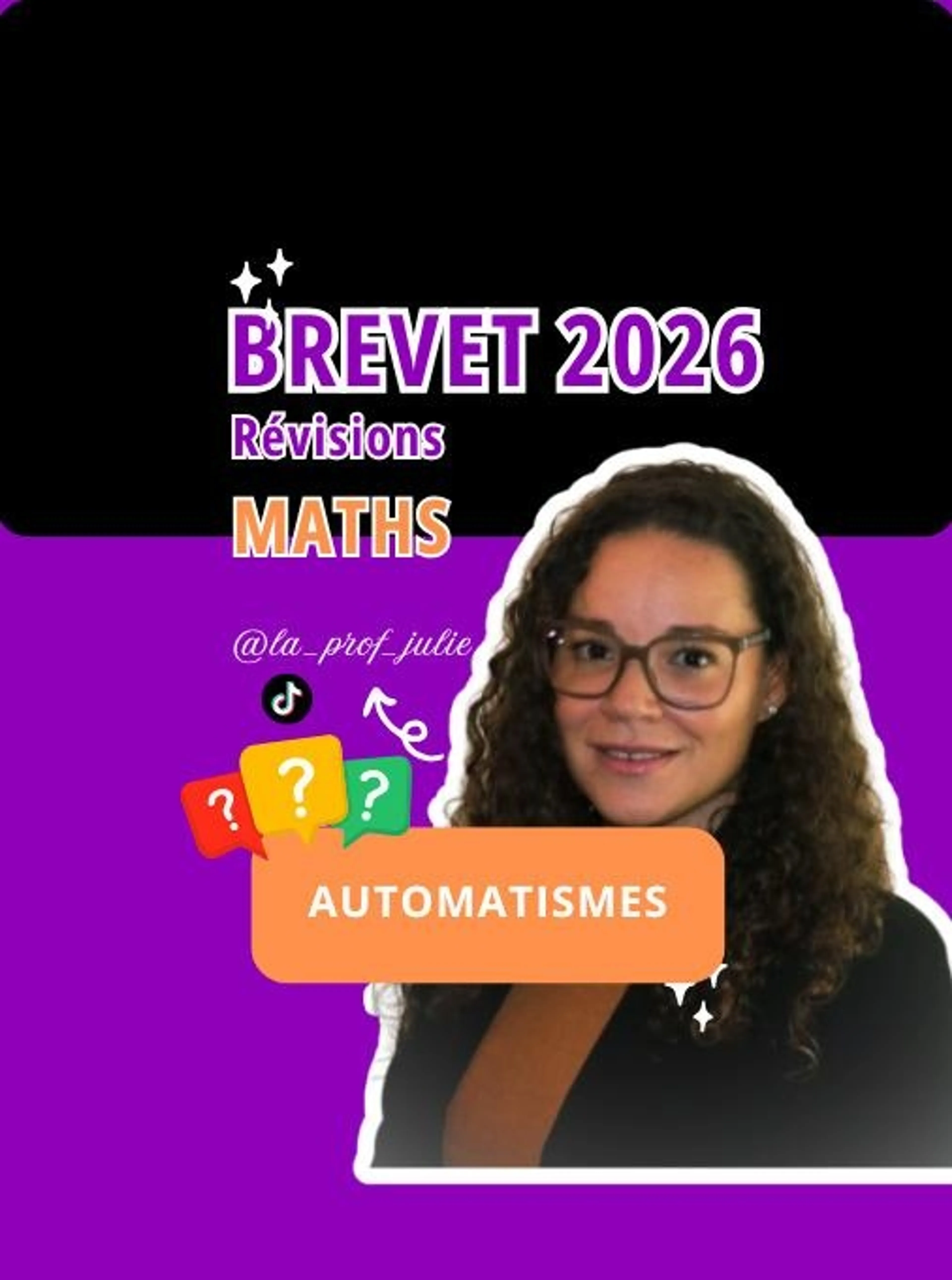 Image de présentation pour l'offre Automatismes Brevet MATHS par La Prof Julie