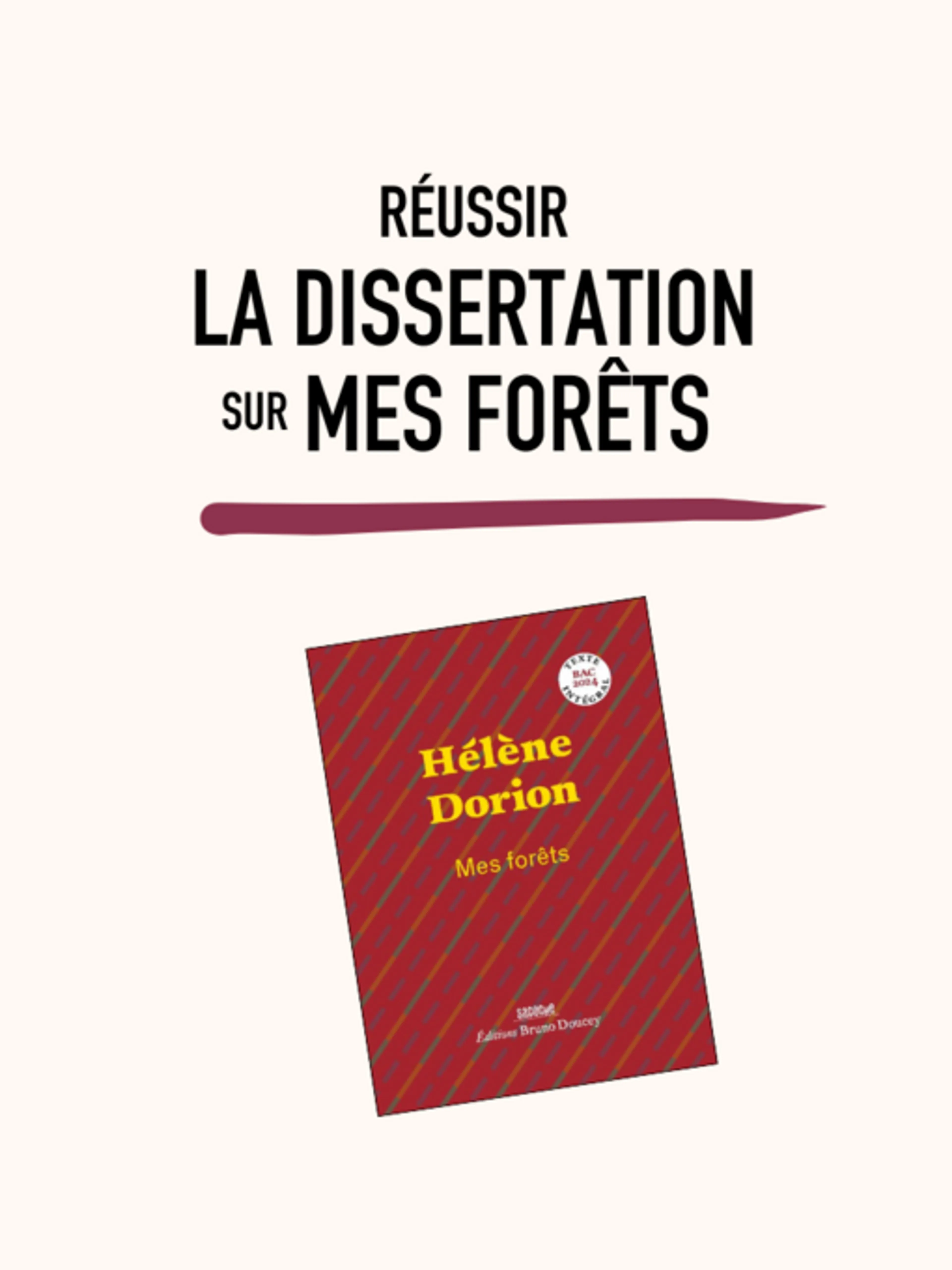 Réussir la dissertation sur Mes Forêts