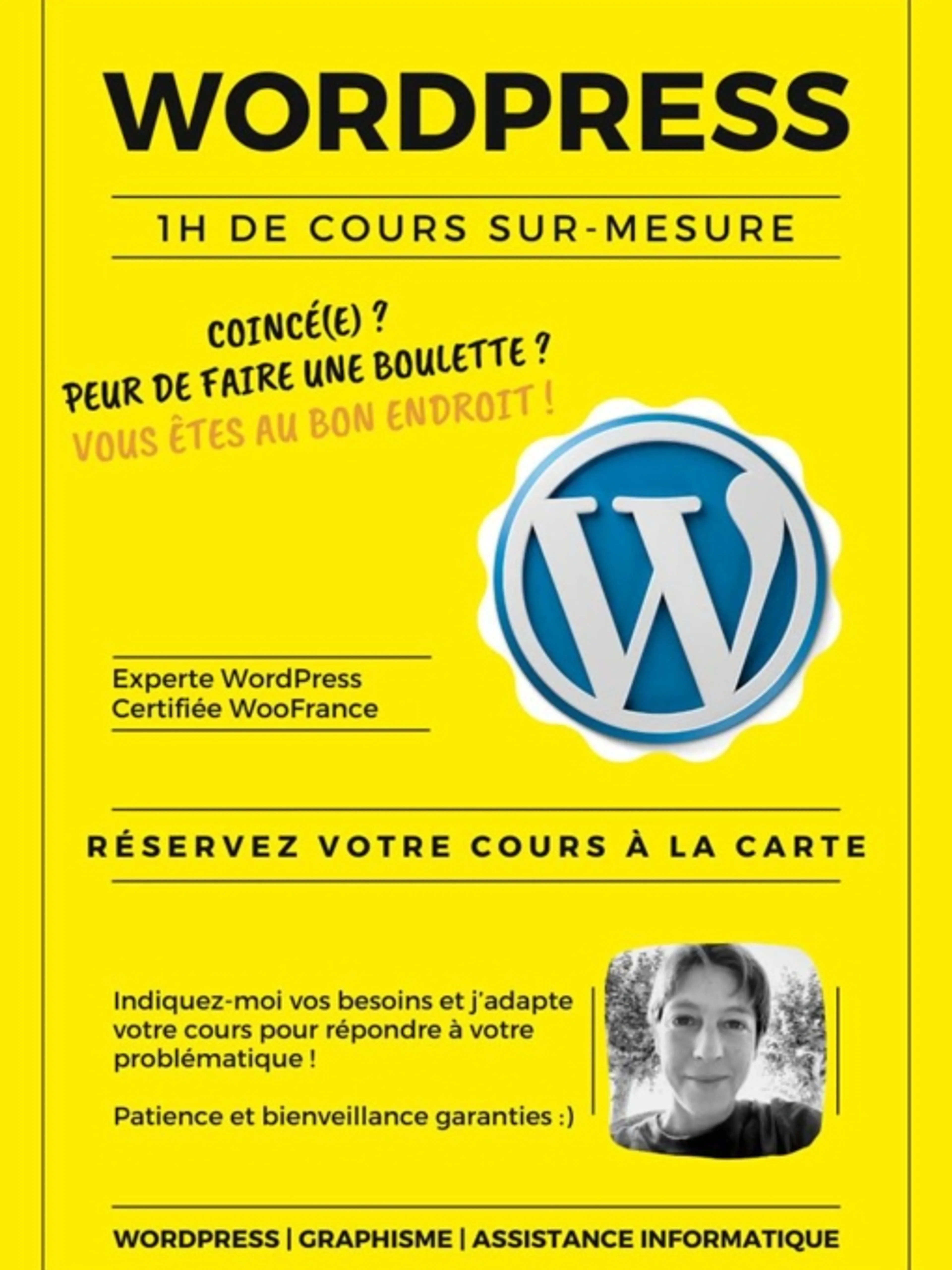 1h de cours à la carte sur WordPress (sur mesure, en visio)