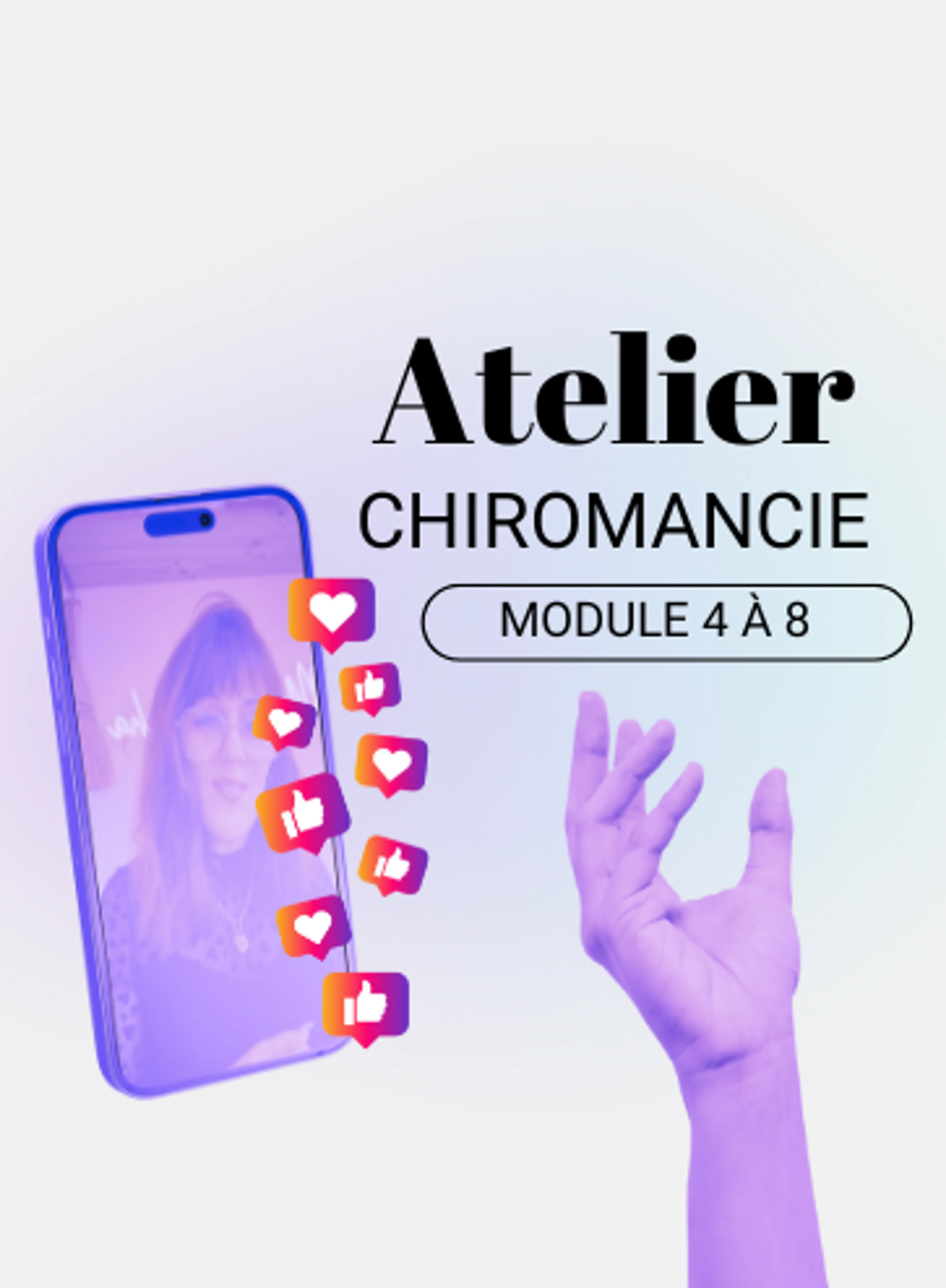 Image de présentation pour l'offre Atelier progression formation Chiromancie 
module 4 à 8 par MamaFlorinha