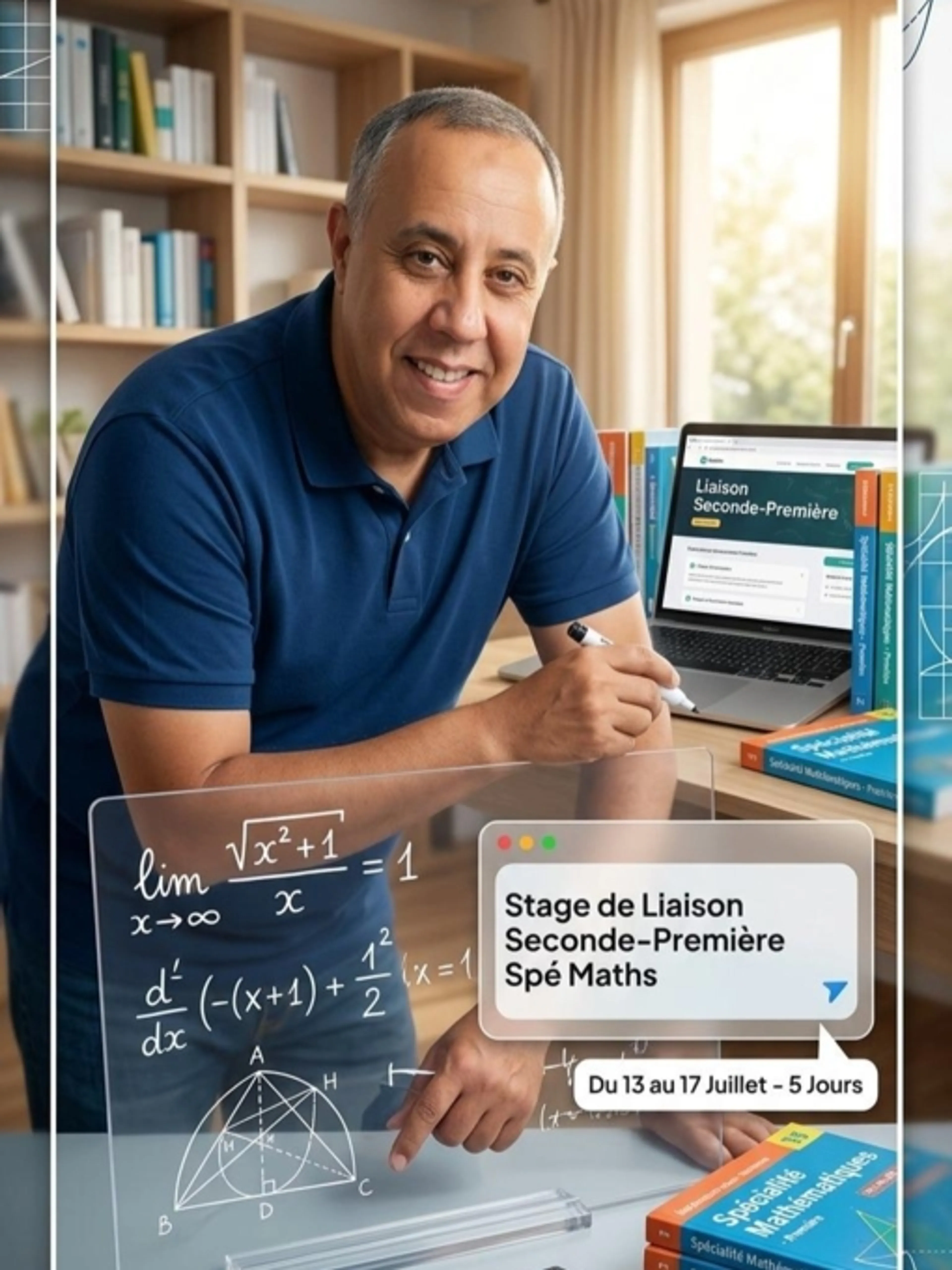 Image de présentation pour l'offre Stage d'été: Liaison Seconde-Première Spacialité Maths par Adil REFAK