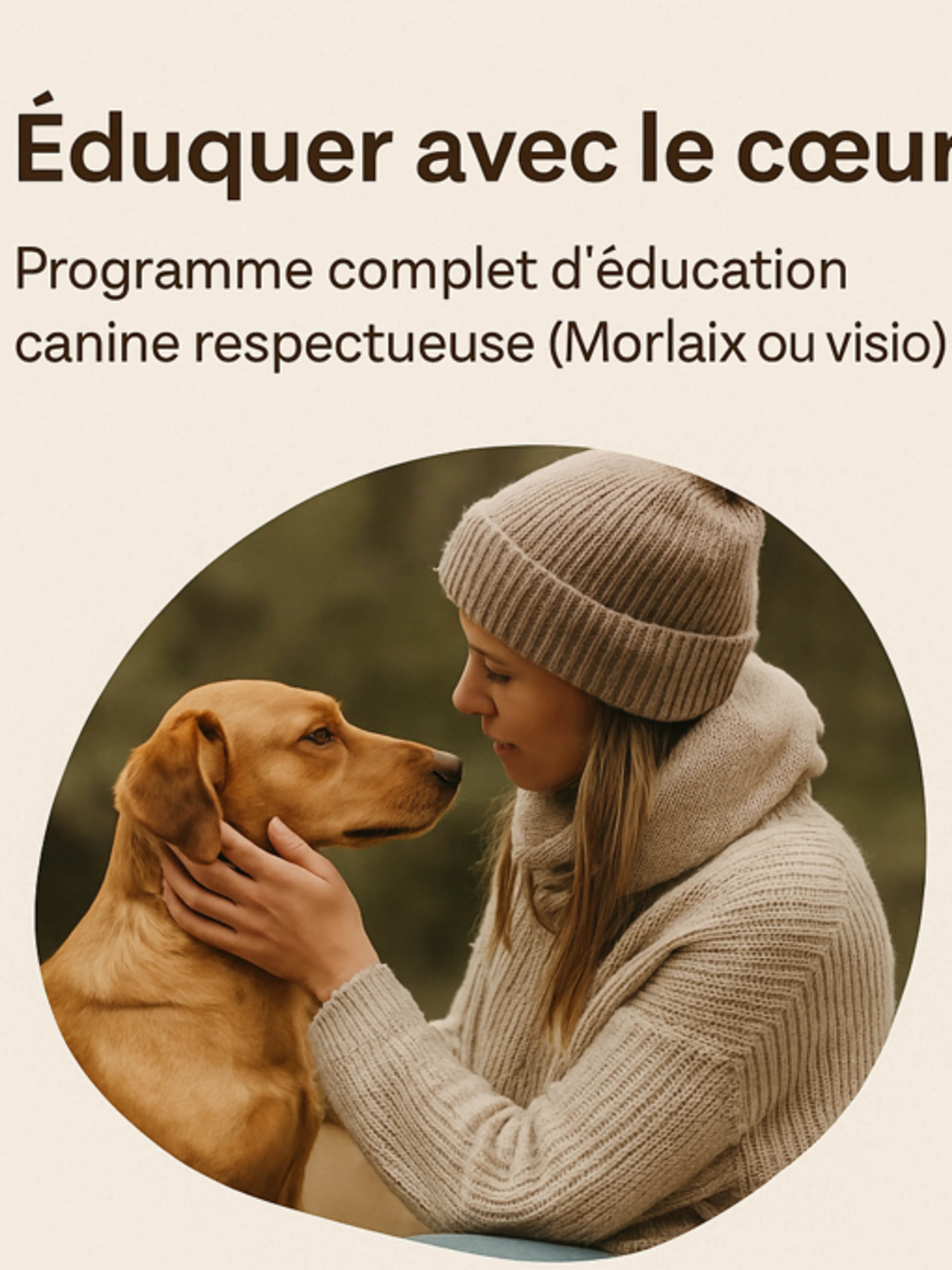 Cours d’éducation canine bienveillante – en visio ou à Morlaix