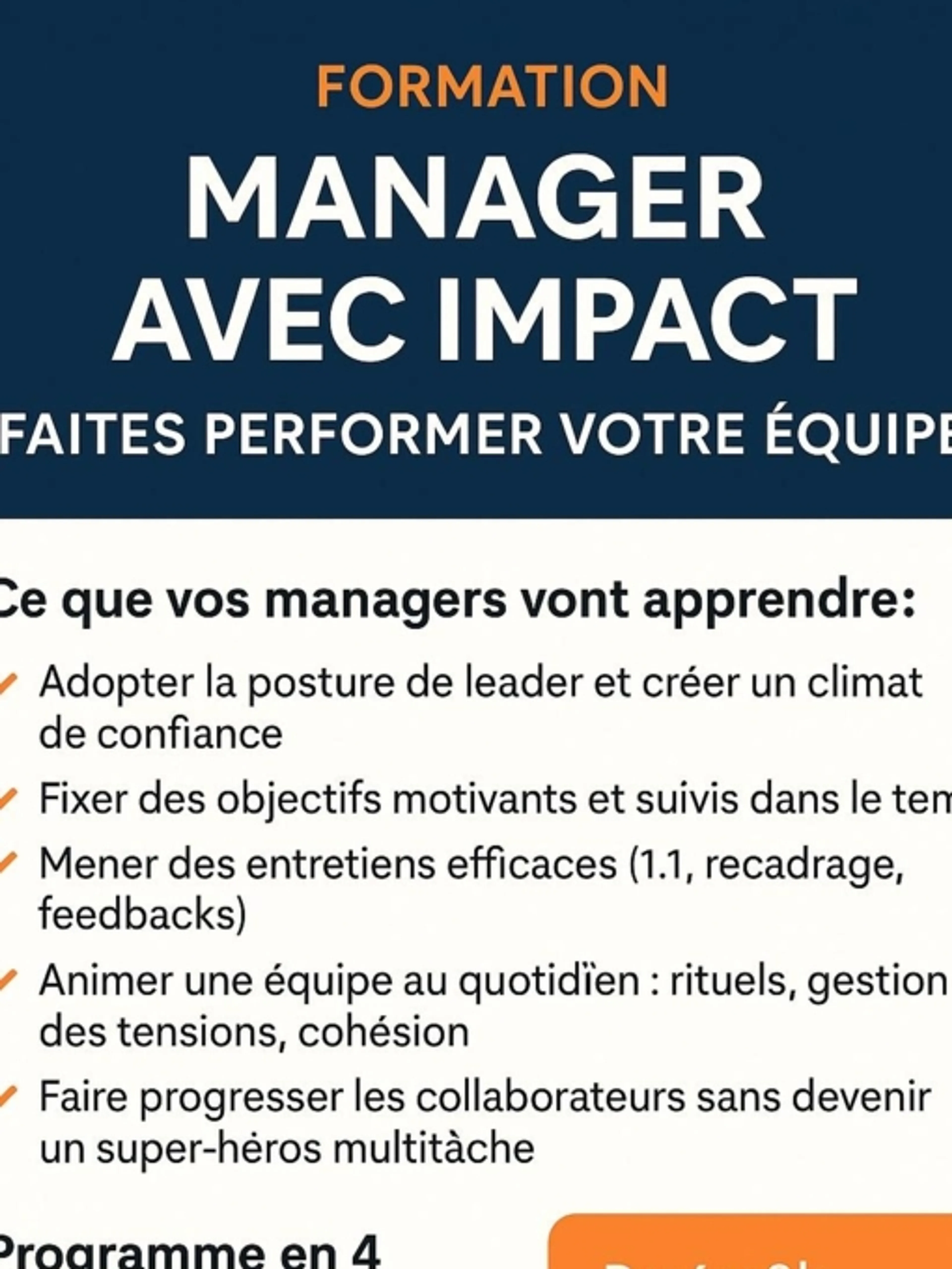 Manager avec impact – Faites performer votre équipe