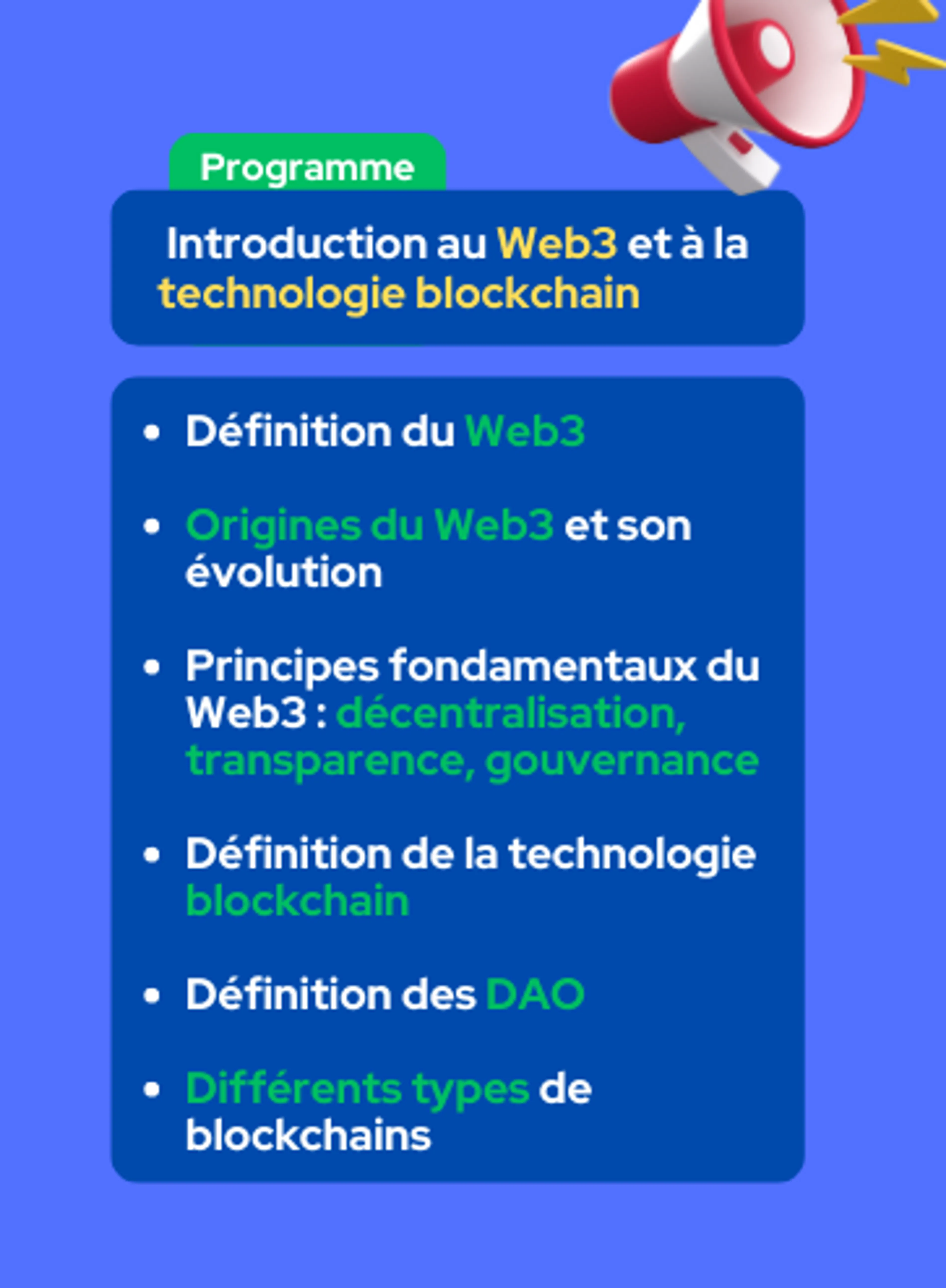 Image de présentation pour l'offre [Débutant] Module 1 : Introduction au Web3 et à la technologie blockchain par Juliette