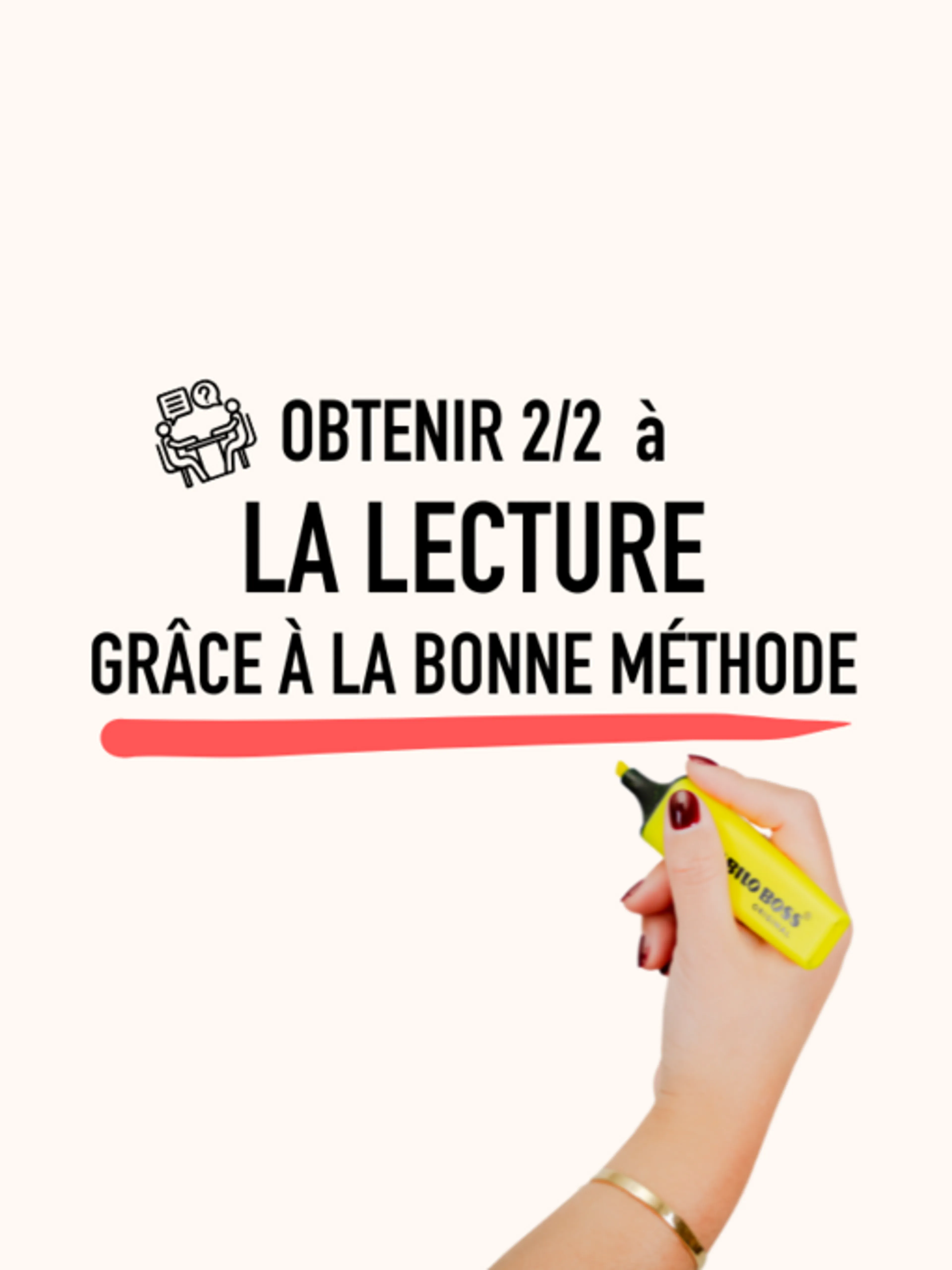 Image de présentation pour l'offre Obtenir 2/2 à la question de lecture grâce à la bonne méthode par Selene
