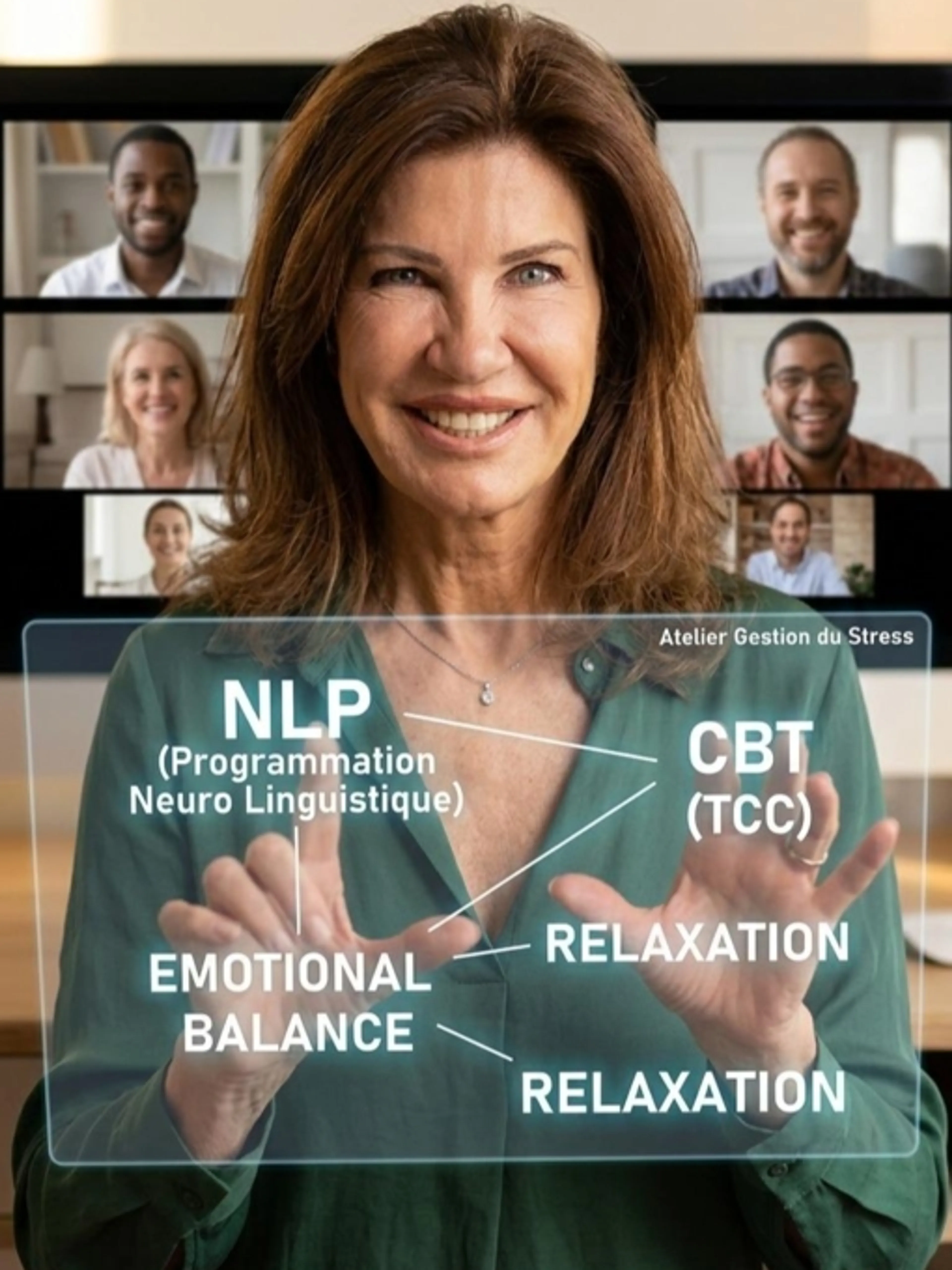 Image de présentation pour l'offre Maîtrisez votre stress : atelier collectif dynamique en visio par CATHERINE