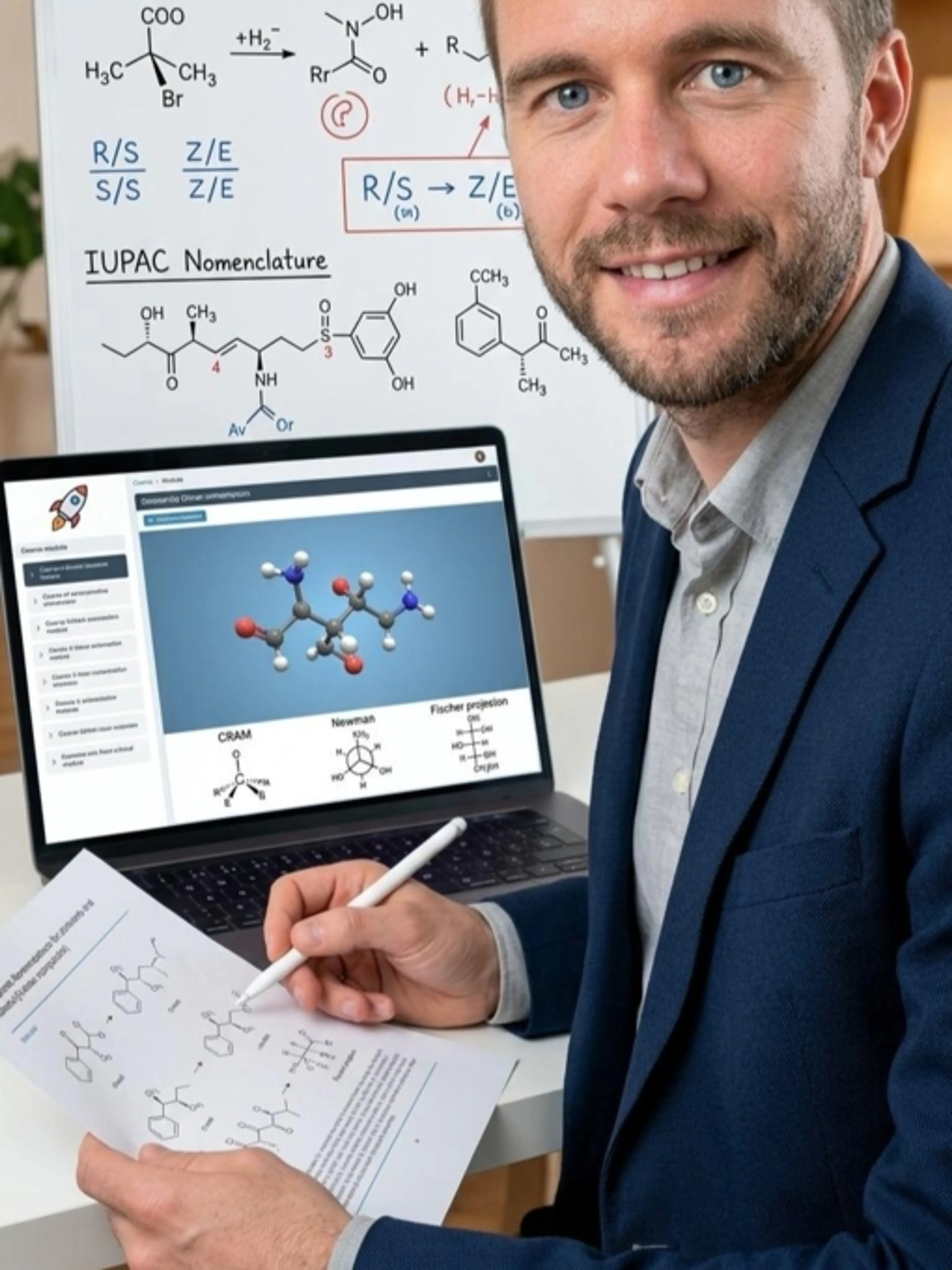 Image de présentation pour l'offre Chimie organique 1ère année PASS : démarre l'année en confiance ! 🚀
4 sessions de 2h pour aborder la stéréochimie et nomenclature par e-profs n°4 (Damien)