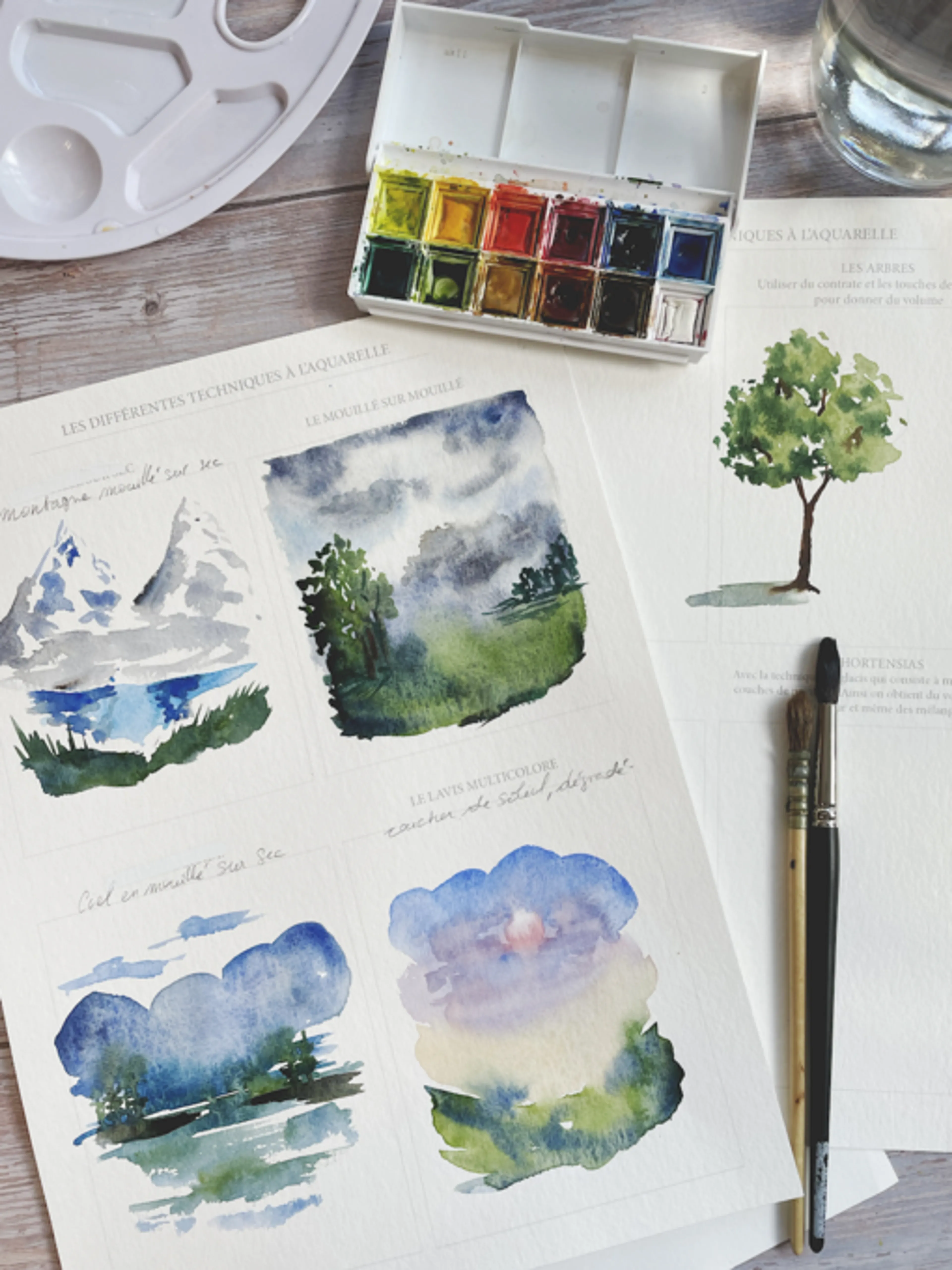 Image de présentation pour l'offre Techniques et secrets d’aquarelle pour des paysages 🏞️ par Aude