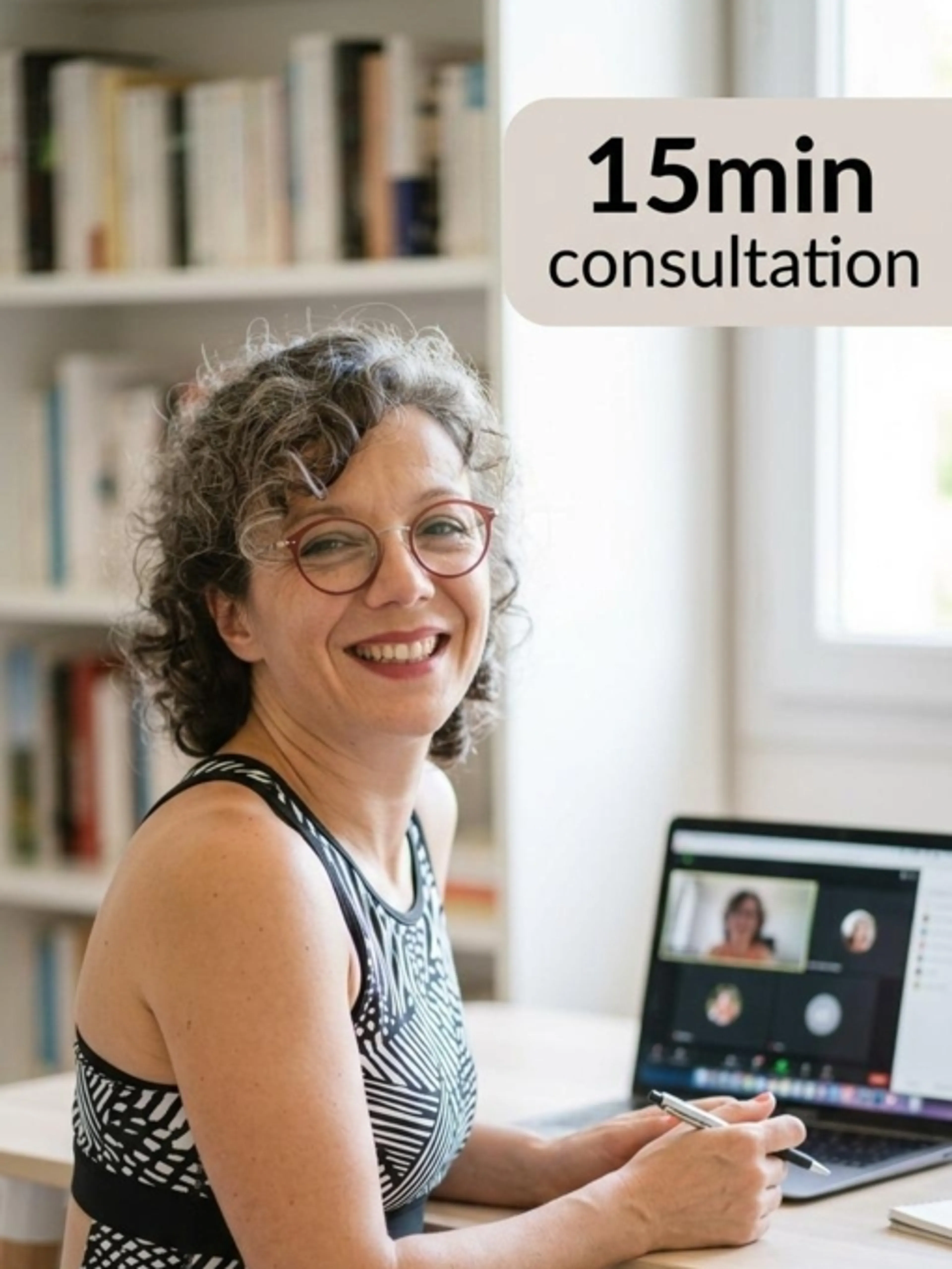 Image de présentation pour l'offre Consultation Pilates Autrement - 15 min pour clarifier avant votre formation par Laurence Broussier