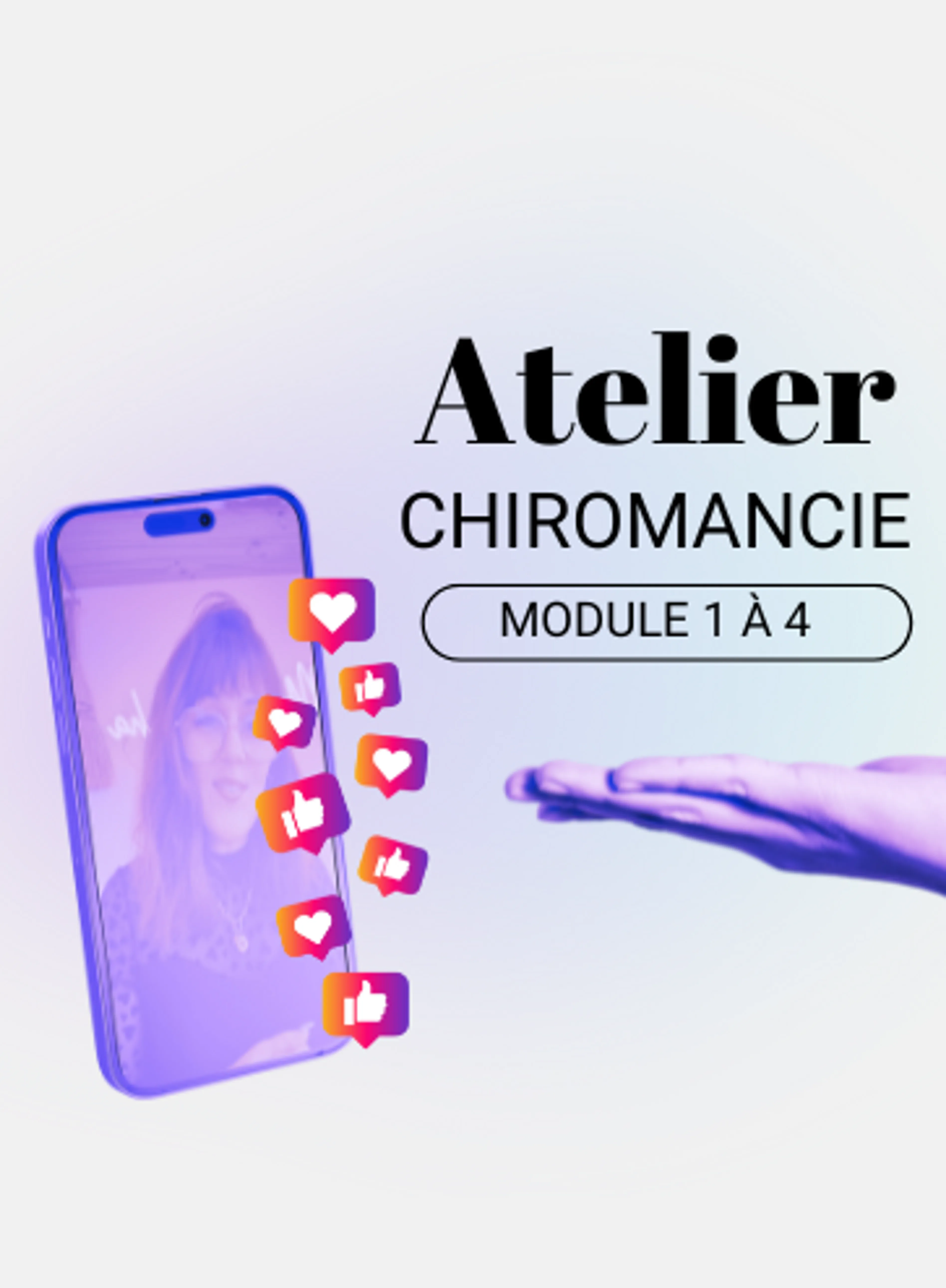 Image de présentation pour l'offre Atelier progression formation chiromancie module 1 à 4 par MamaFlorinha