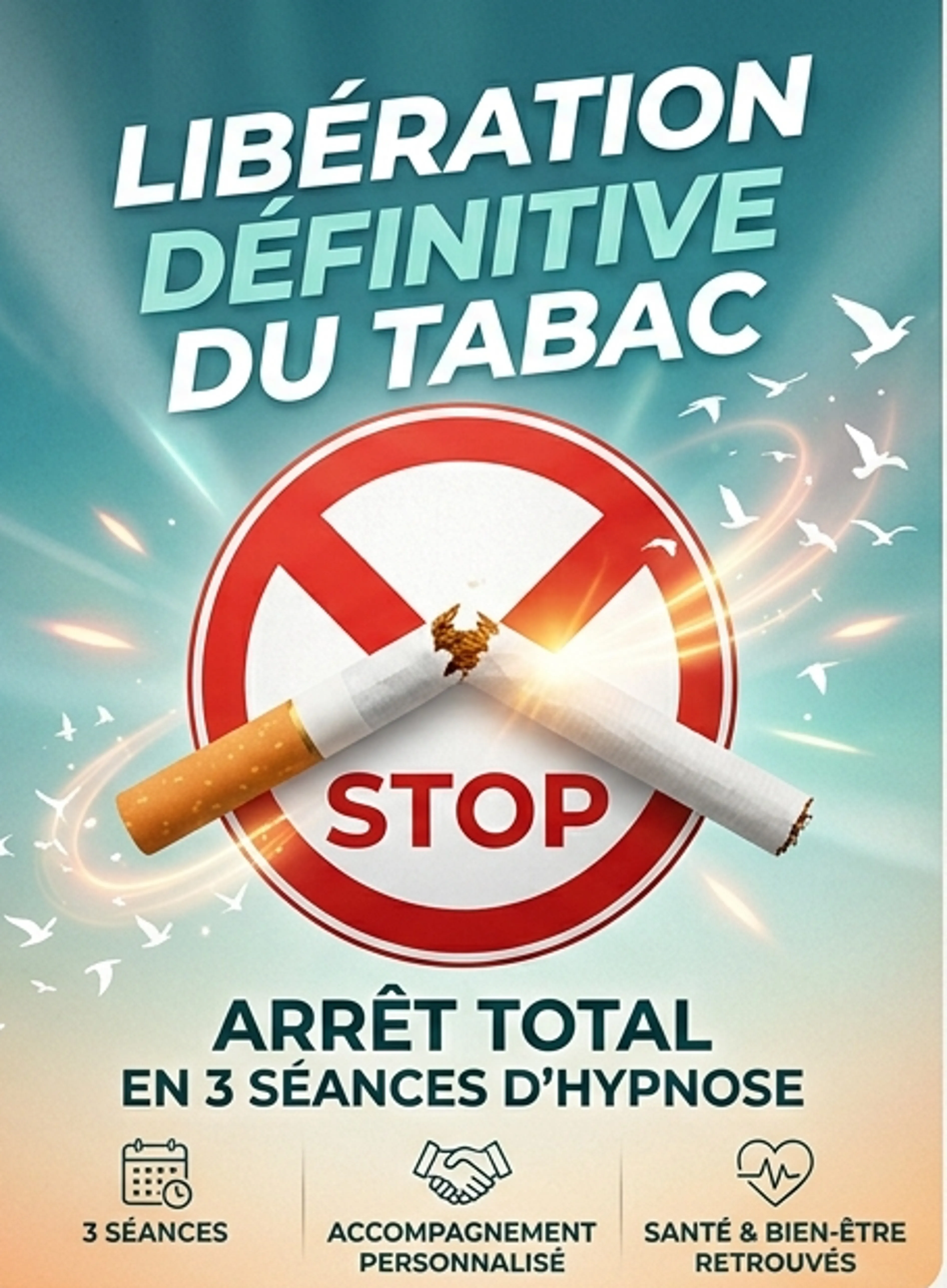 Image de présentation pour l'offre Arrêt du tabac en 3 séances : Liberté sans manque par Mathieu