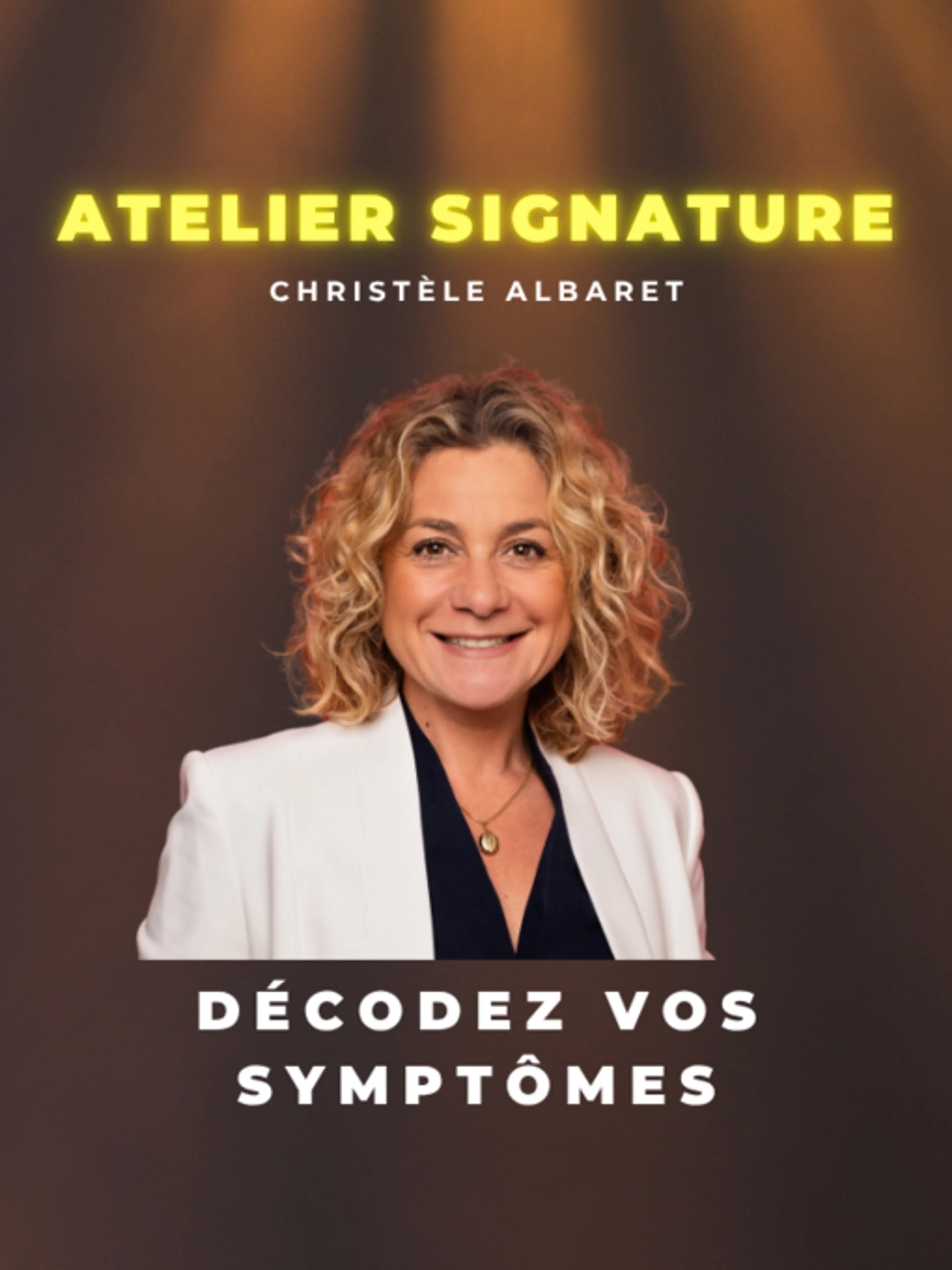 Image de présentation pour l'offre Quand le corps dit stop : décodez vos symptômes ! par Christèle Albaret