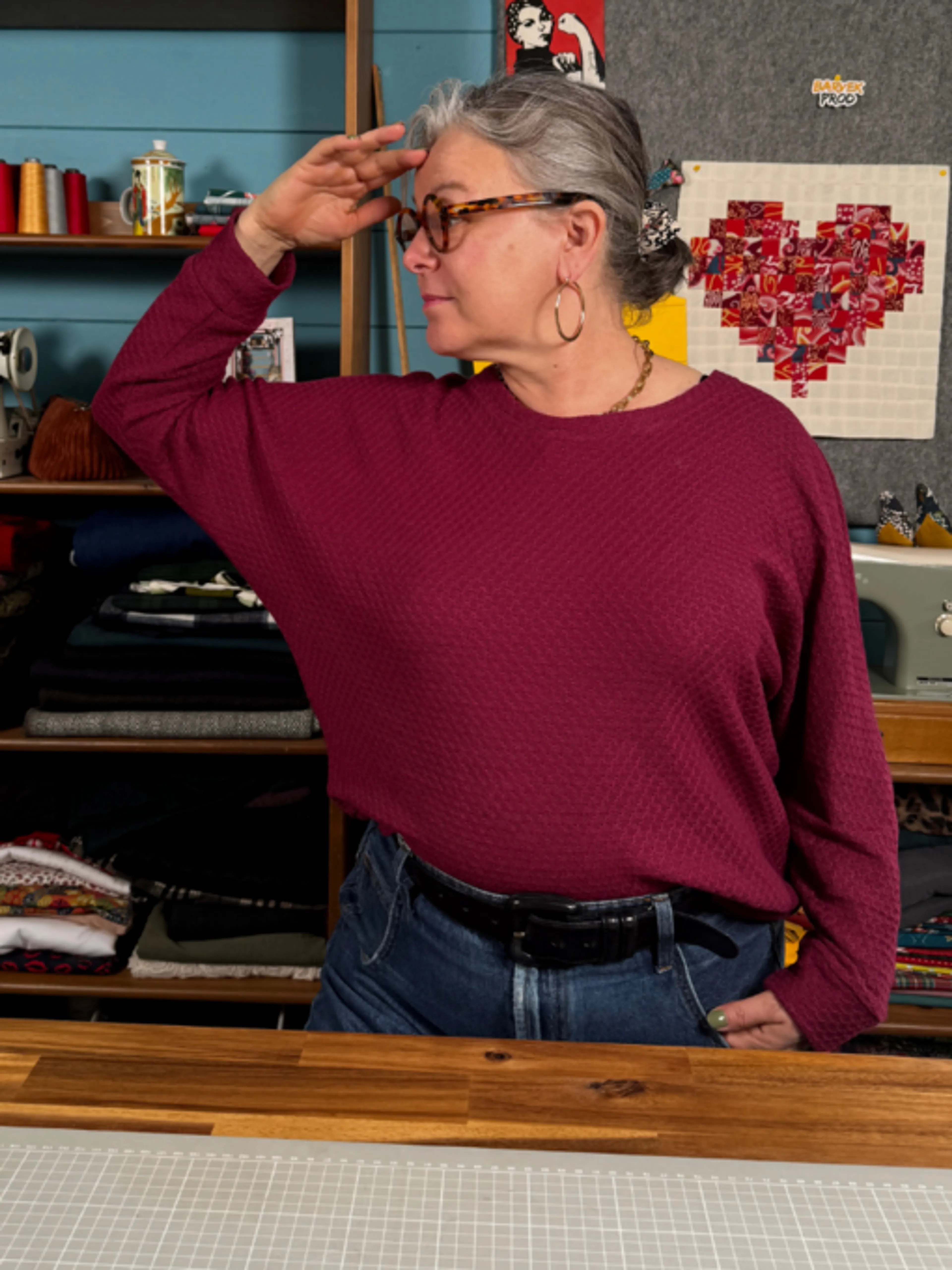 Image de présentation pour l'offre Masterclass - Coudre le Sweat Naou - du 34 au 52, patron offert par Sophie alias Sewing So
