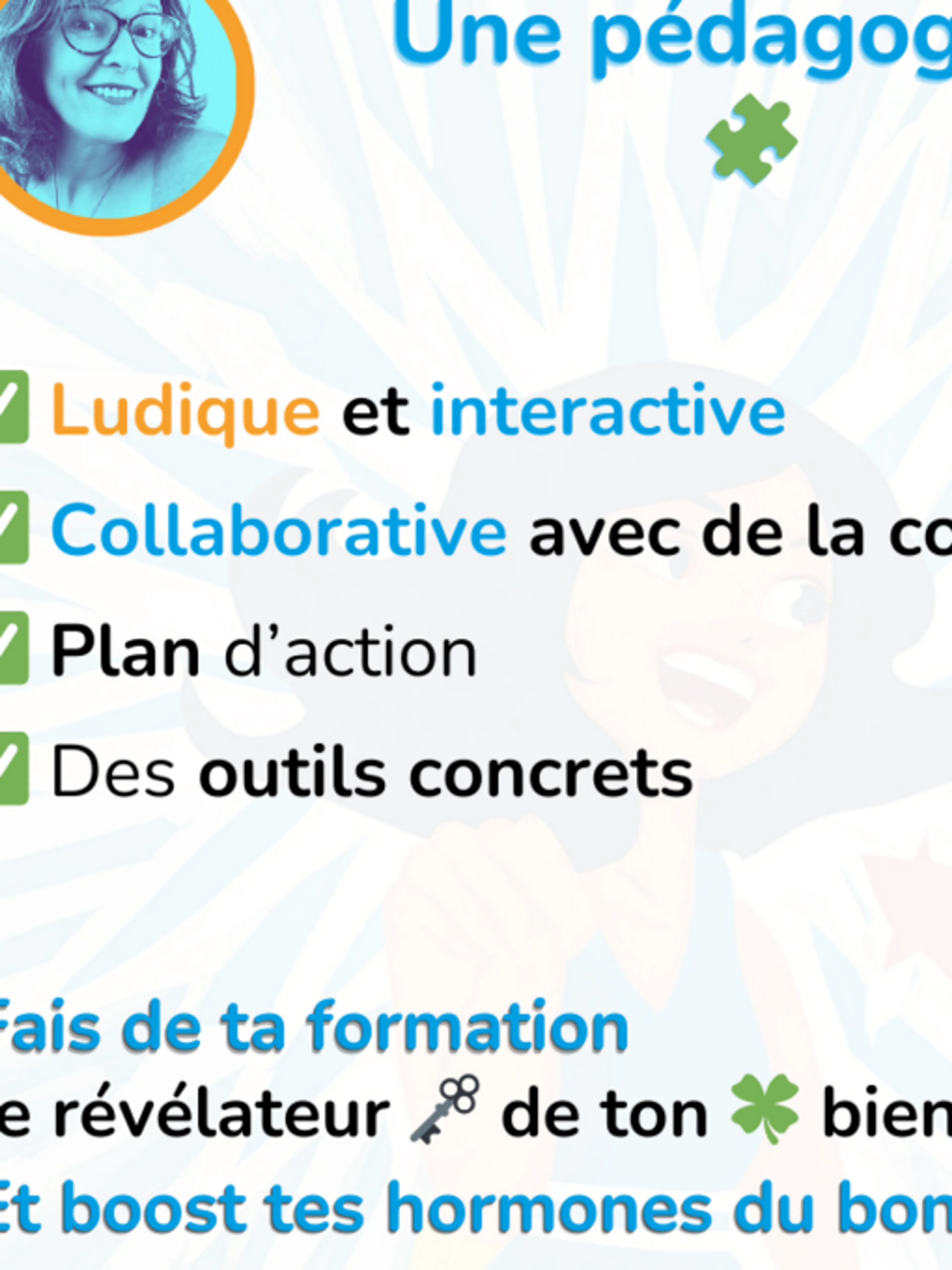 Image de présentation pour l'offre Niv.1 + Niv.2 : Qualité de Vie et Conditions de Travail (QVCT) et développement des compétences managériales : construire son plan d'action par Stérenn - Couleurs RH