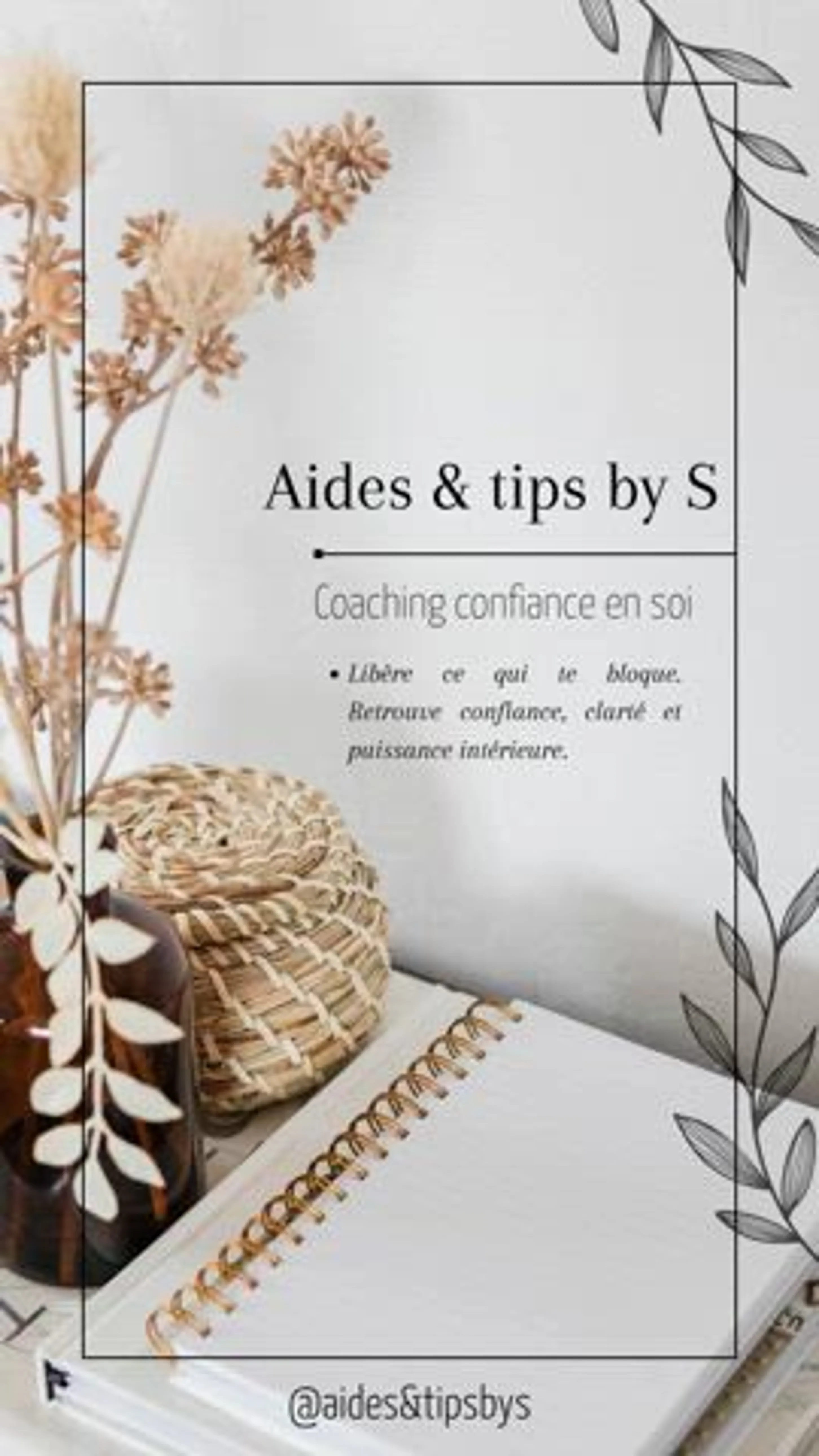 Image de présentation pour l'offre 💎 Offre Découverte de Soi 
Coaching individuel en visio par Aide & Tips byS