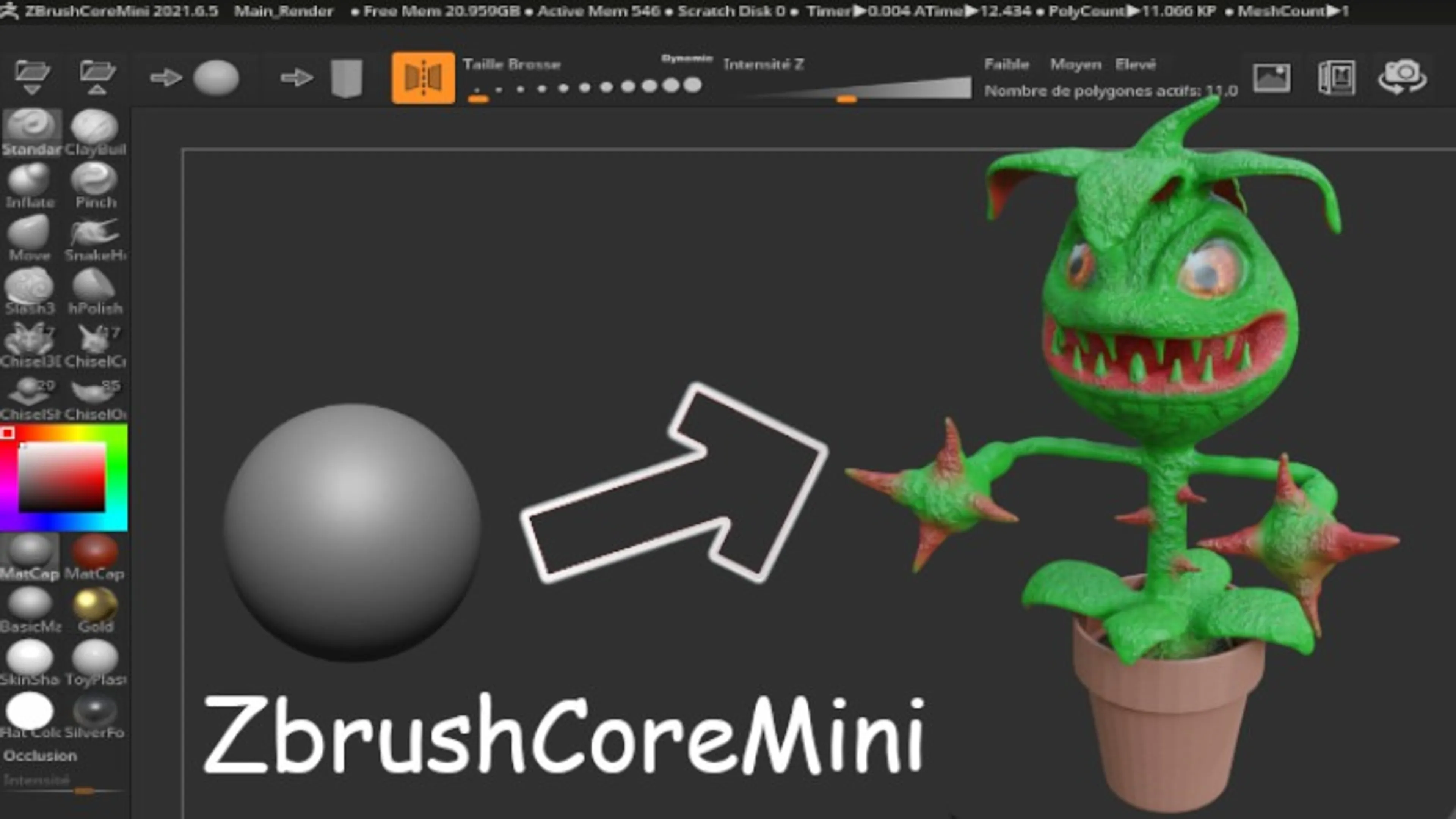 Apprenons à sculpter avec ZbrushCoreMini