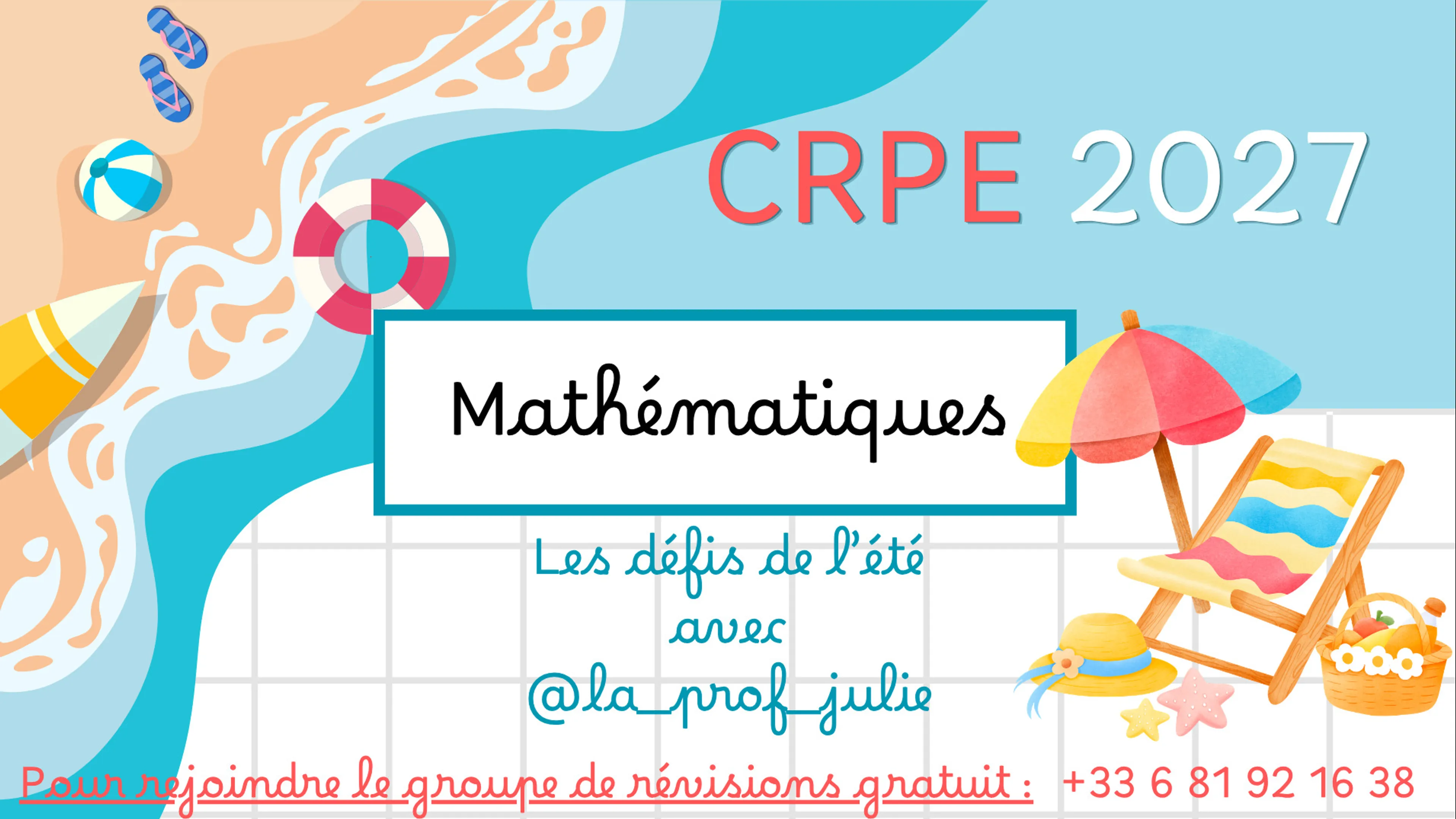 CRPE MATHS - Remise à niveau et Révisions - Été 2026