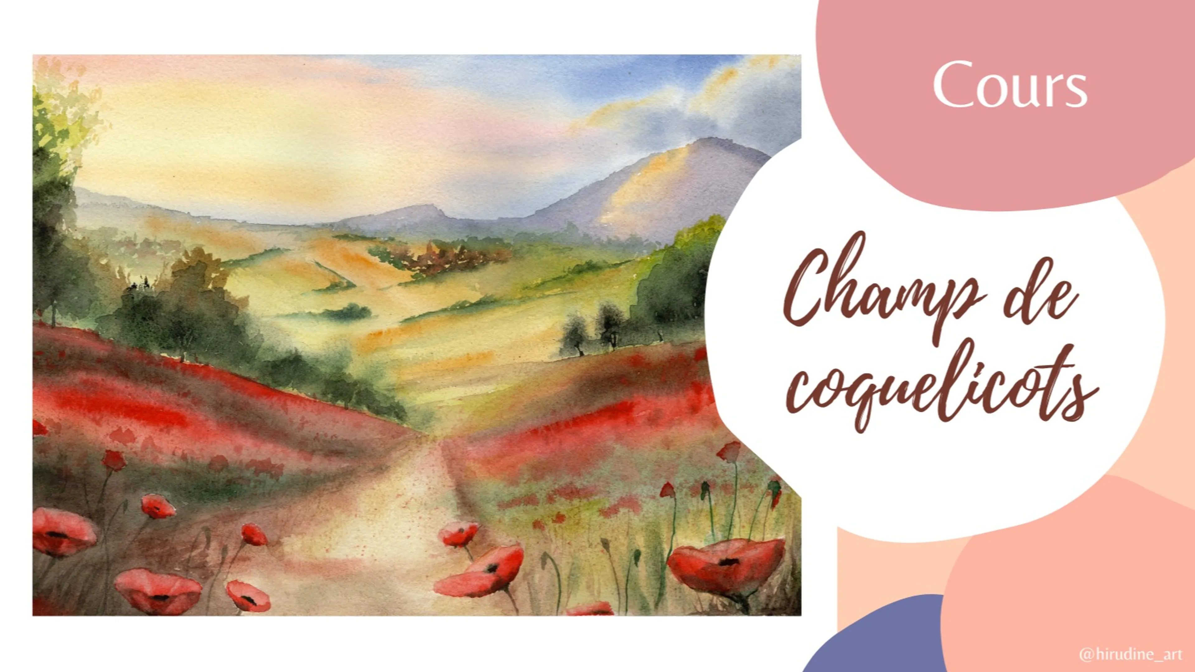 Cours "champ de coquelicots"