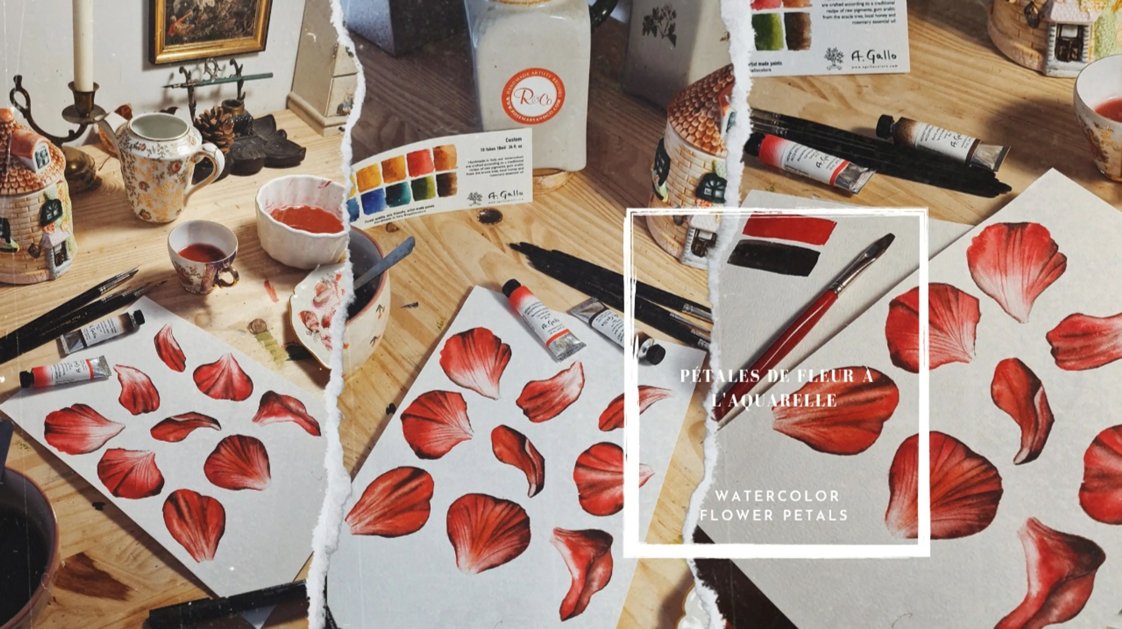 Pétales de fleur réalistes à l'aquarelle pour tous les niveaux
