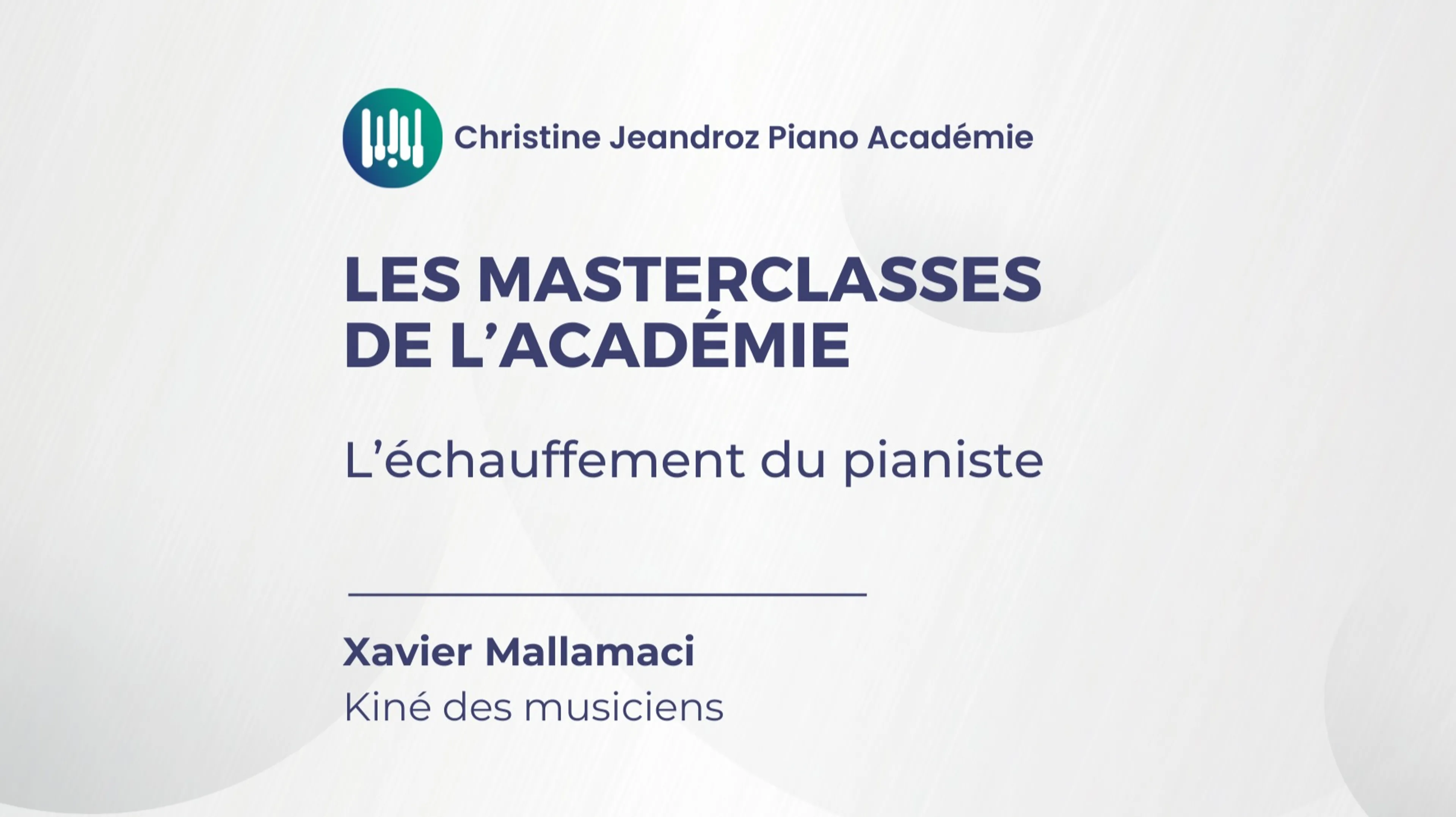 Echauffement pour le pianiste