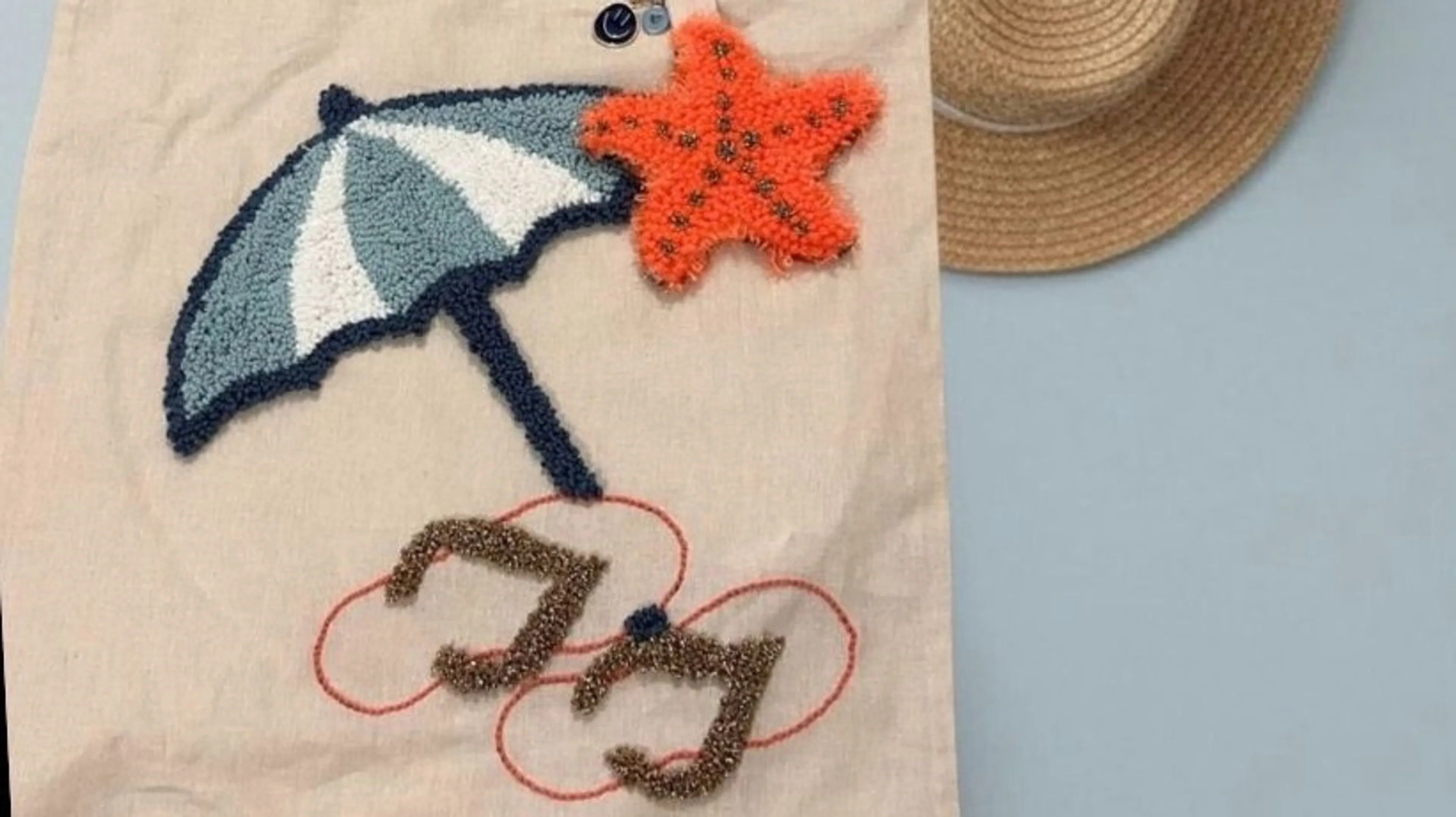 Réalise ton totebag en punch needle pour cet été 🏖️