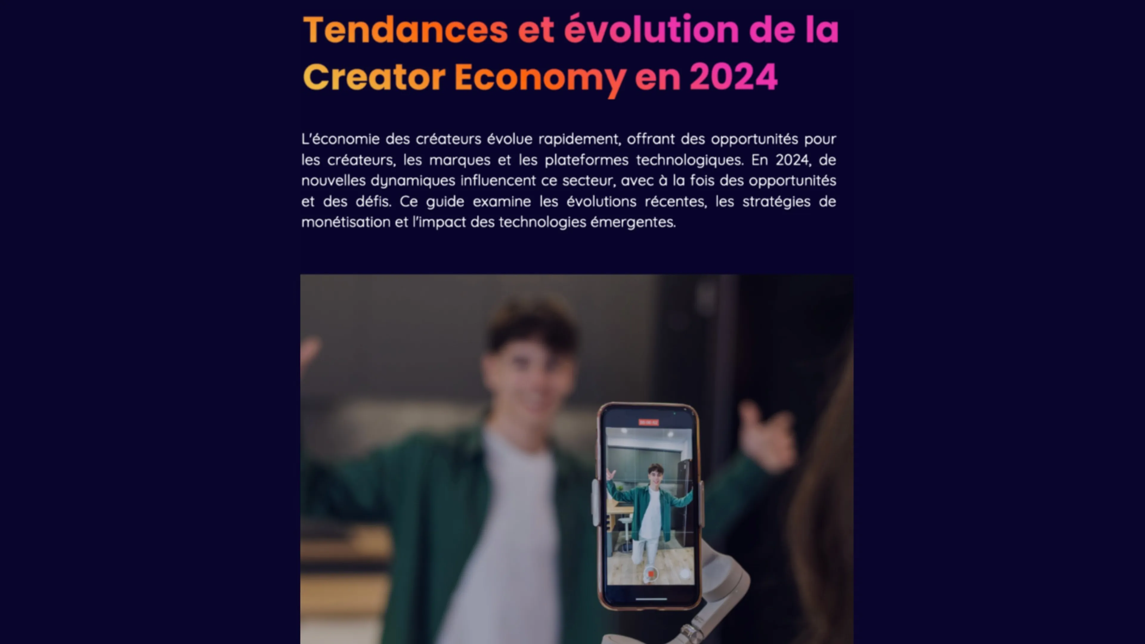 Maîtrise les tendances de la Creator Economy 🚀