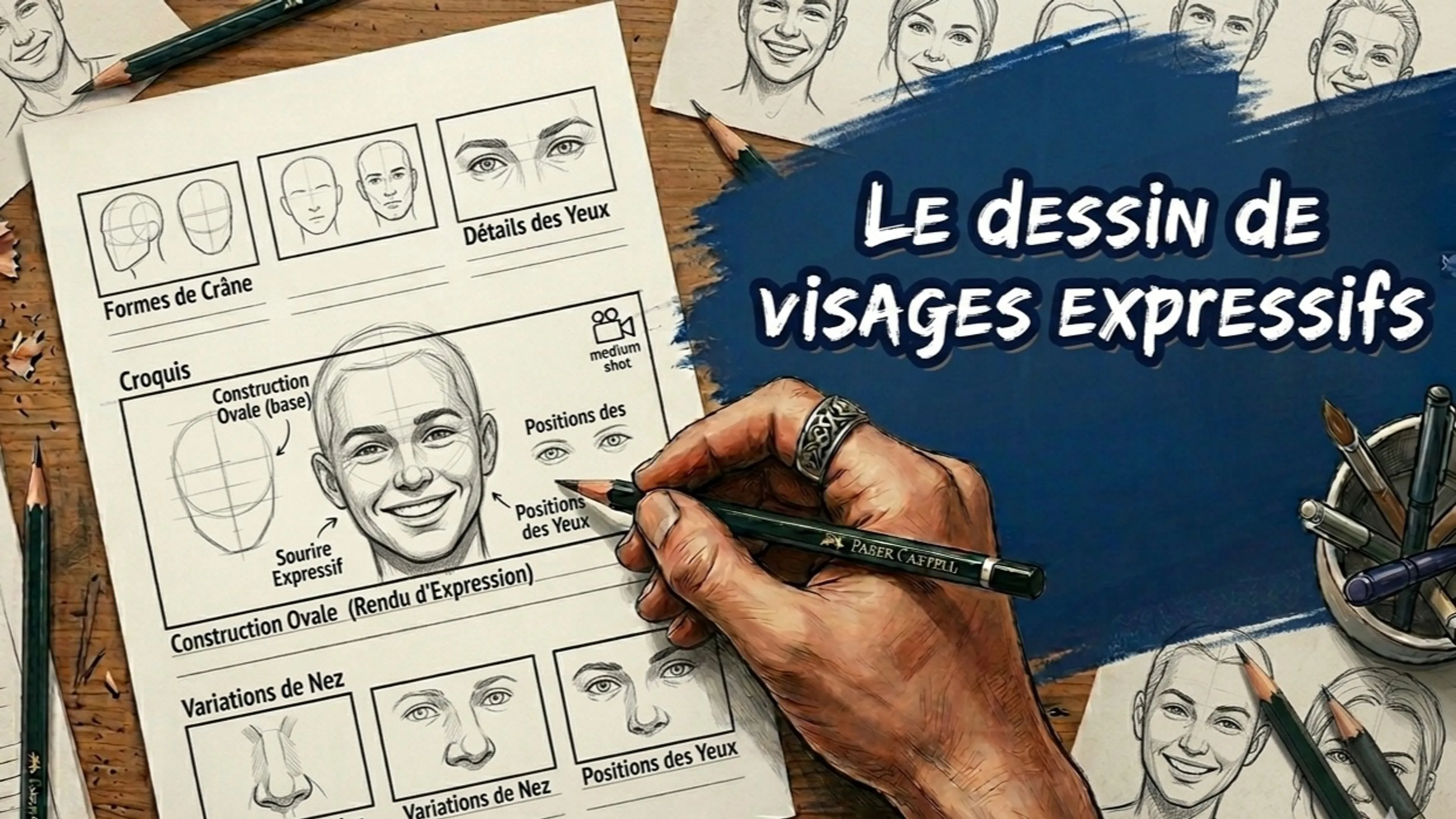DESSIN DE VISAGES : Dessiner des visages expressifs